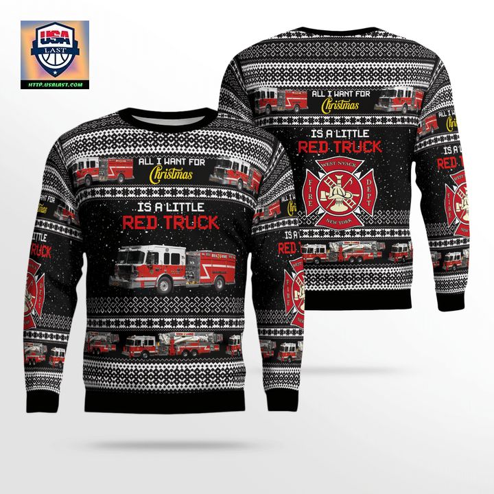 West Nyack New York West-Nyack Fire-Department Christmas Sweater 3D ? SD41 ? Usalast