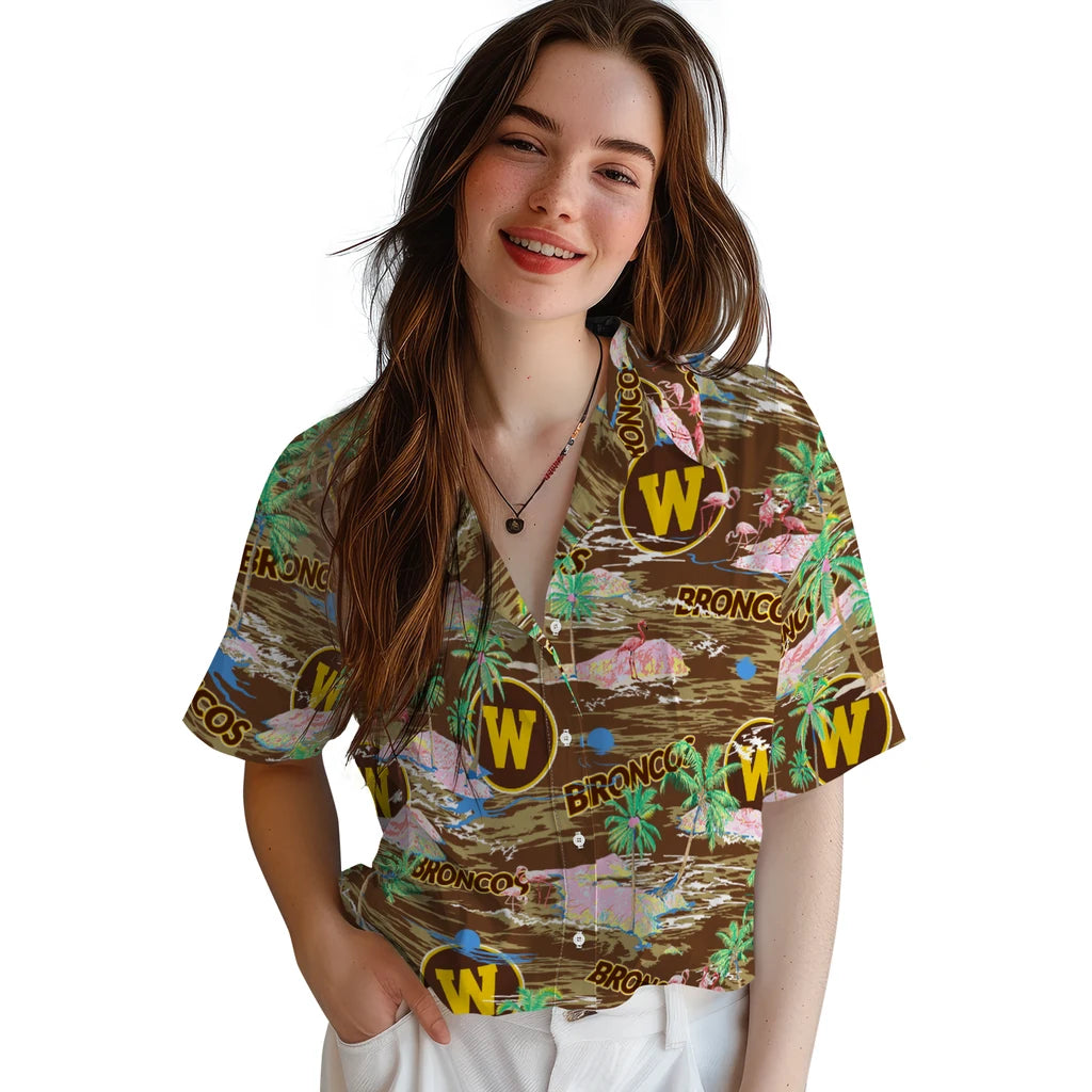 Western Michigan Broncos Flamingo Retreat 2026 Hawaiian Shirt – Moonbestprint