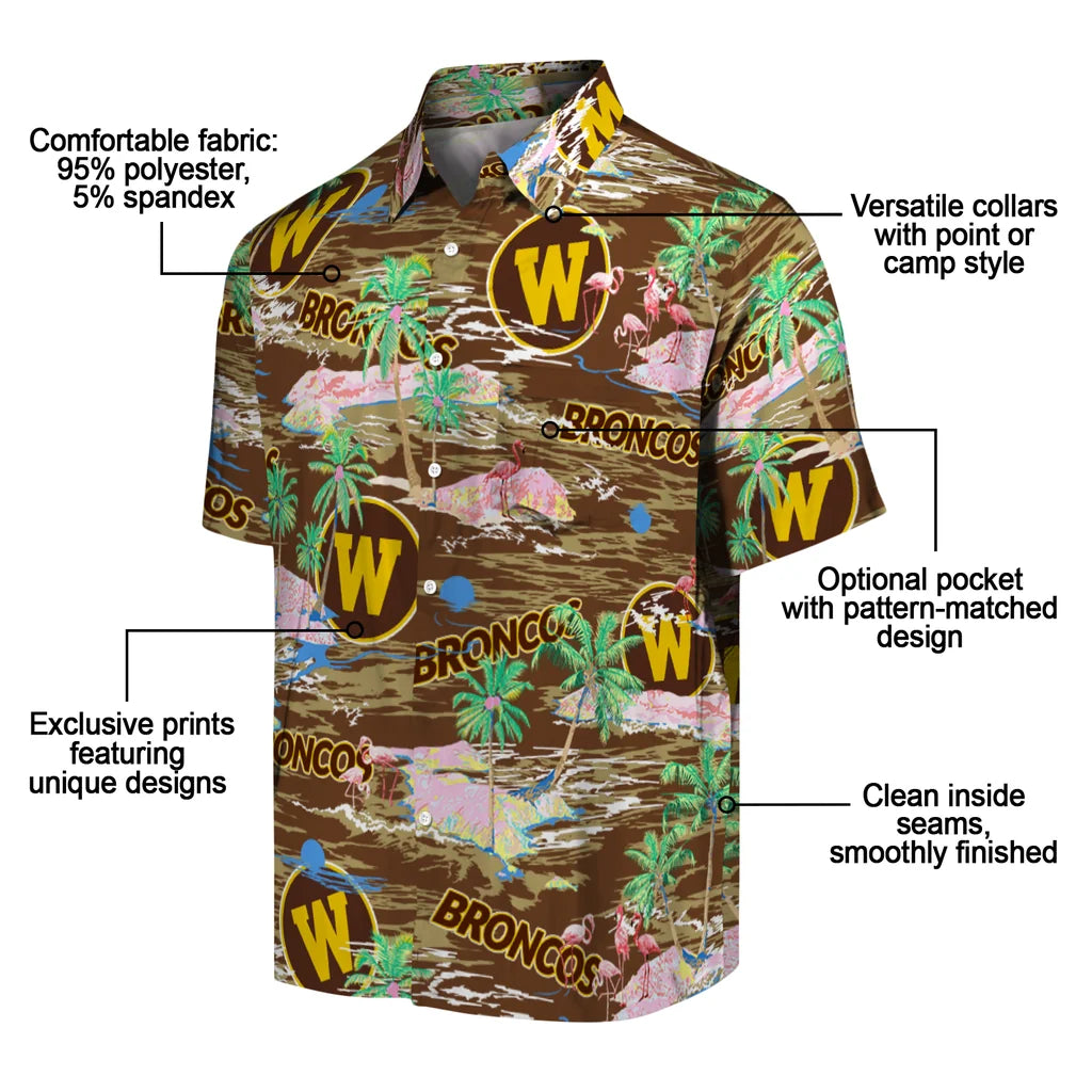 Western Michigan Broncos Flamingo Retreat 2026 Hawaiian Shirt – Moonbestprint