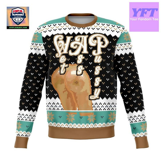 Wet Ass Puy Initials Meme 2022 Design 3d Ugly Christmas Sweater ? Usalast