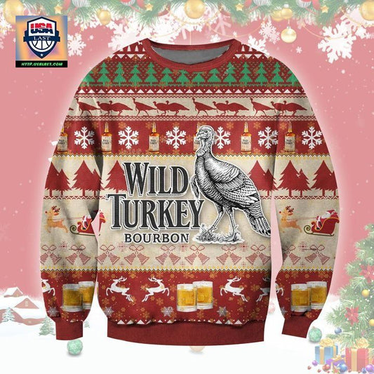 Wild Turkey Bourbon Whiskey Ugly Christmas Sweater 2022 ? Usalast