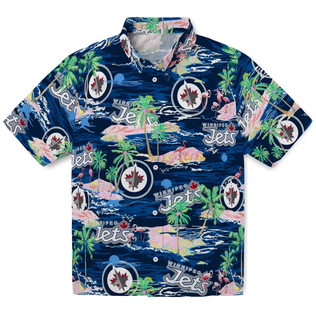 Winnipeg Jets Flamingo Retreat 2026 Hawaiian Shirt – Moonbestprint