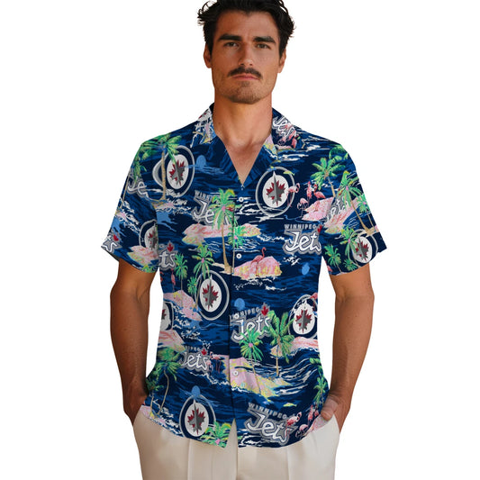 Winnipeg Jets Flamingo Retreat 2026 Hawaiian Shirt – Moonbestprint