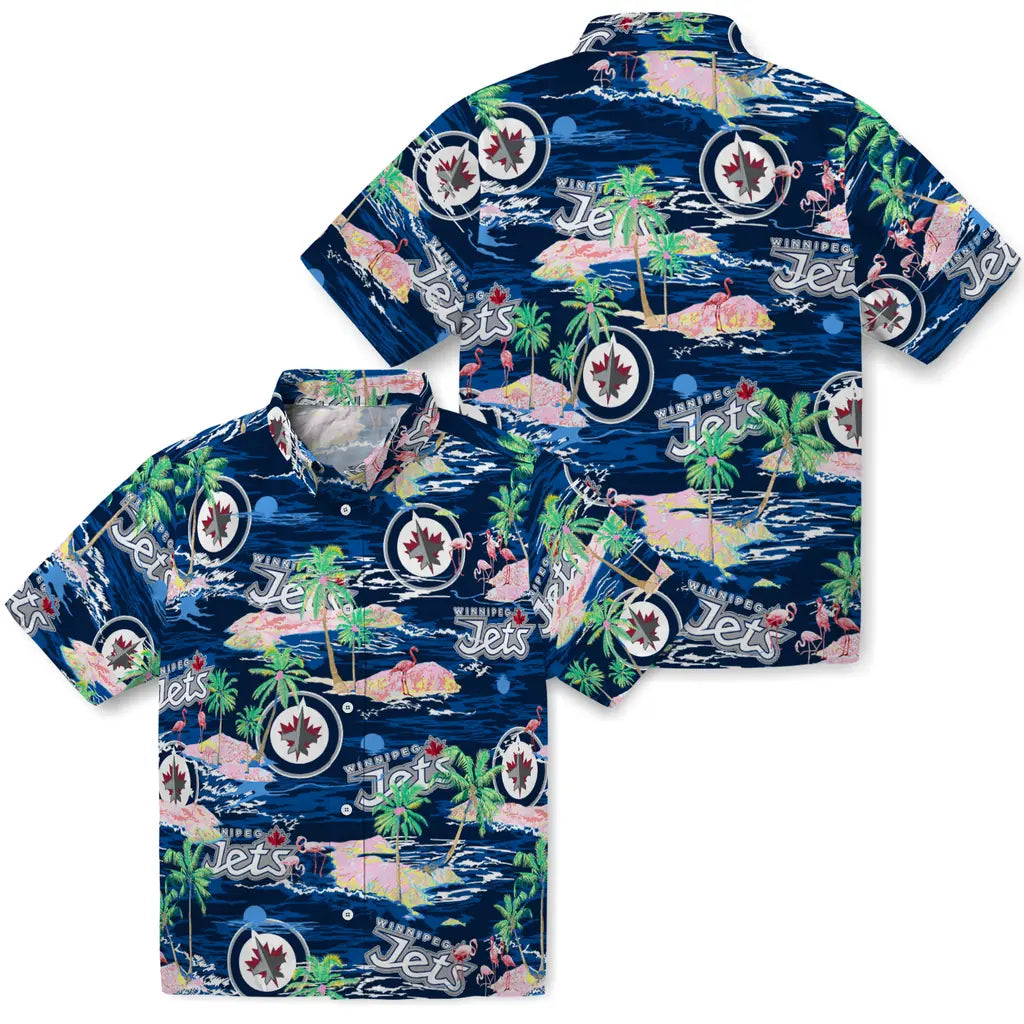 Winnipeg Jets Flamingo Retreat 2026 Hawaiian Shirt – Moonbestprint