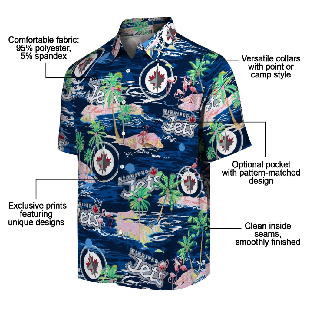 Winnipeg Jets Flamingo Retreat 2026 Hawaiian Shirt – Moonbestprint