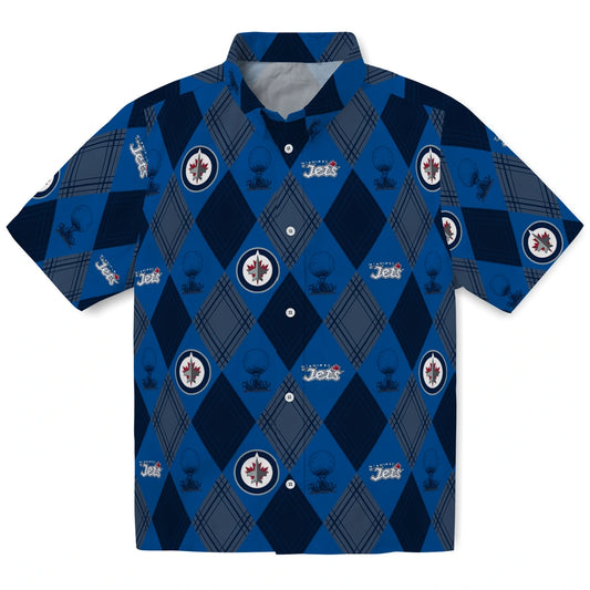 Winnipeg Jets Hawaiian Shirt - Golfing Plaid | Moonbestprint