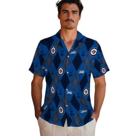 Winnipeg Jets Hawaiian Shirt - Golfing Plaid | Moonbestprint