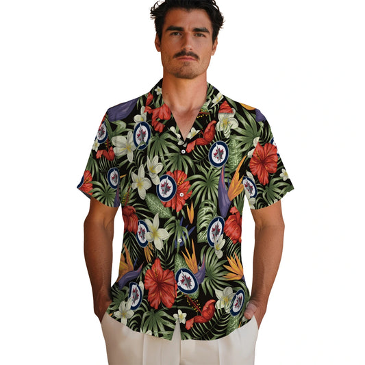 Winnipeg Jets Hawaiian Shirt - Hawaii Floral Hibiscus | Moonbestprint