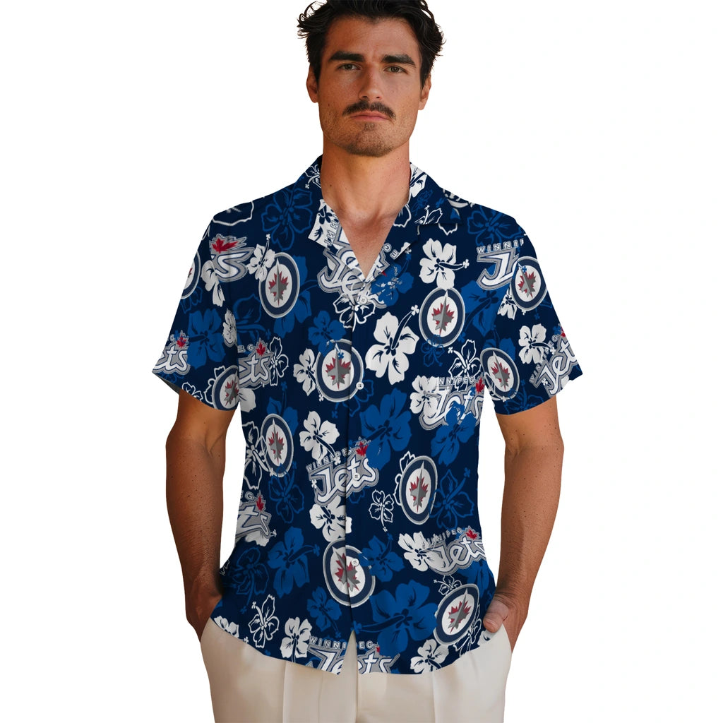 Winnipeg Jets Hibiscus Bloom Hawaiian Shirt – Moonbestprint