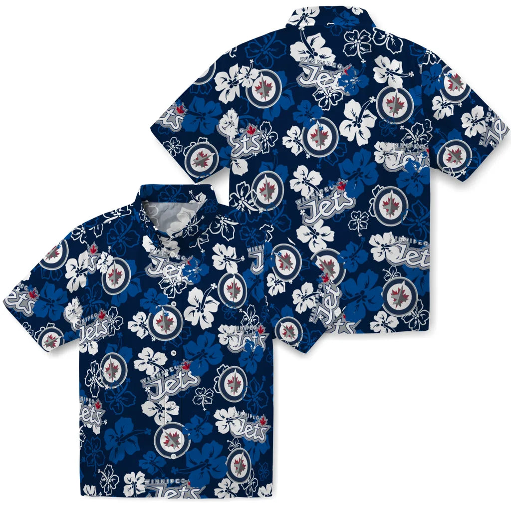 Winnipeg Jets Hibiscus Bloom Hawaiian Shirt – Moonbestprint