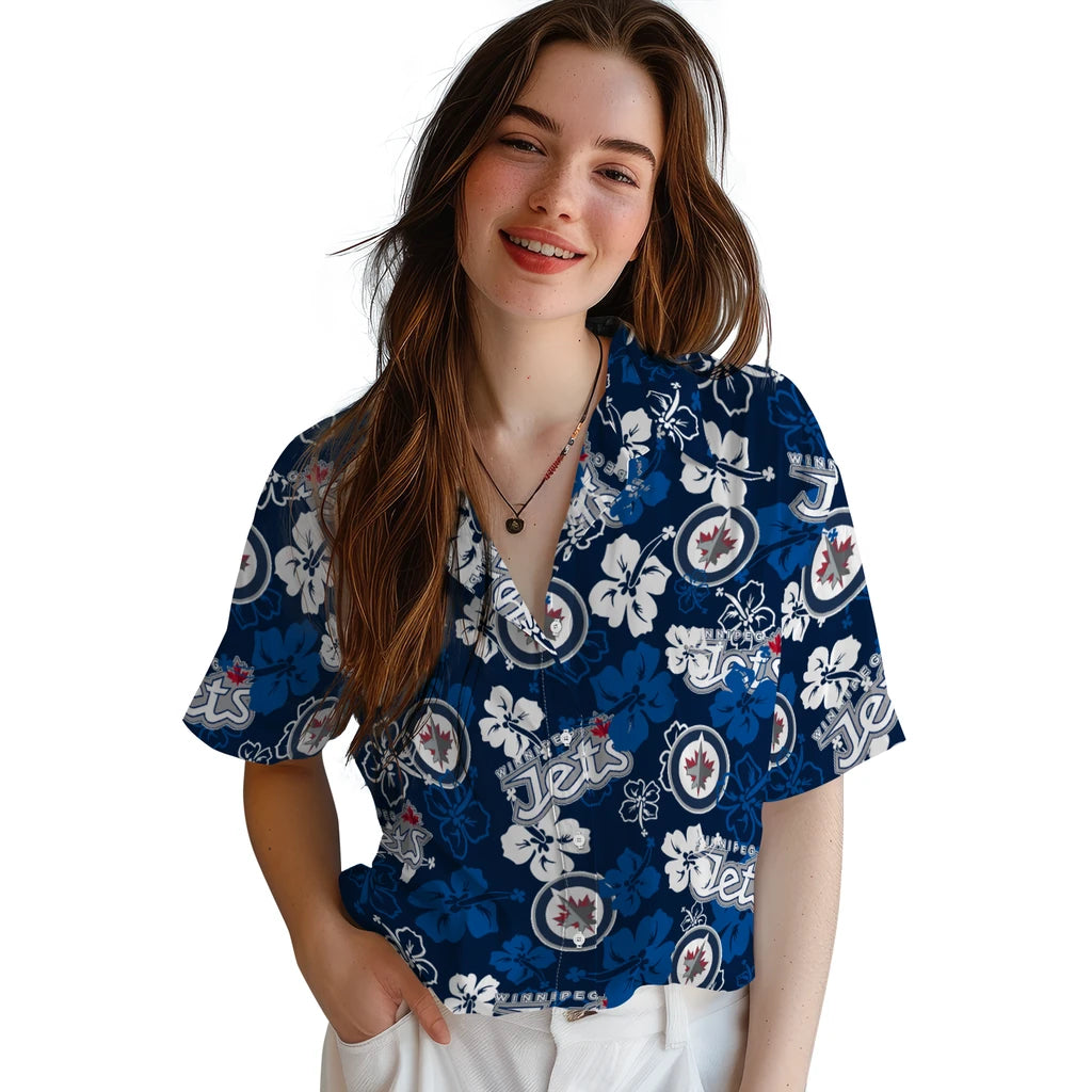 Winnipeg Jets Hibiscus Bloom Hawaiian Shirt – Moonbestprint