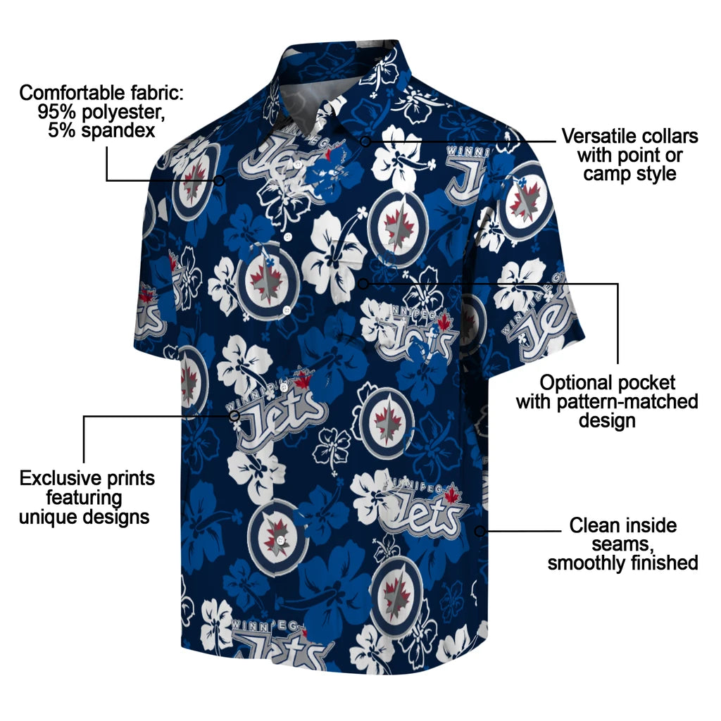 Winnipeg Jets Hibiscus Bloom Hawaiian Shirt – Moonbestprint