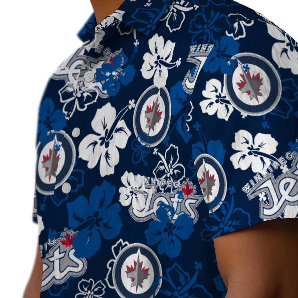 Winnipeg Jets Hibiscus Bloom Hawaiian Shirt – Moonbestprint