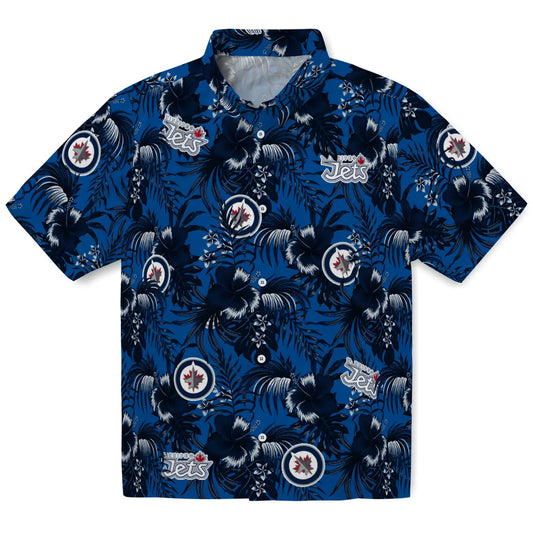 Winnipeg Jets Hawaiian Shirt - Hibiscus Exotic | Moonbestprint