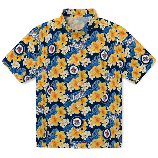 Winnipeg Jets Hawaiian Shirt - Hibiscus Tropics | Moonbestprint