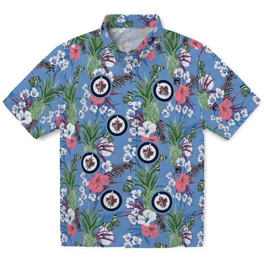 Winnipeg Jets Hawaiian Shirt - Pineapple Bouquet | Moonbestprint