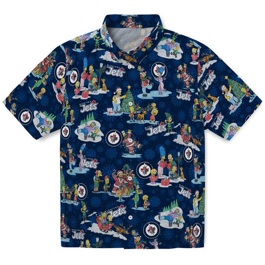 Winnipeg Jets Hawaiian Shirt - Simpsons Christmas | Moonbestprint
