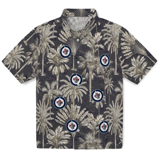 Winnipeg Jets Hawaiian Shirt - Vintage Palm Tree | Moonbestprint