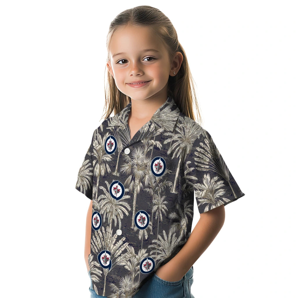 Winnipeg Jets Hawaiian Shirt - Vintage Palm Tree | Moonbestprint
