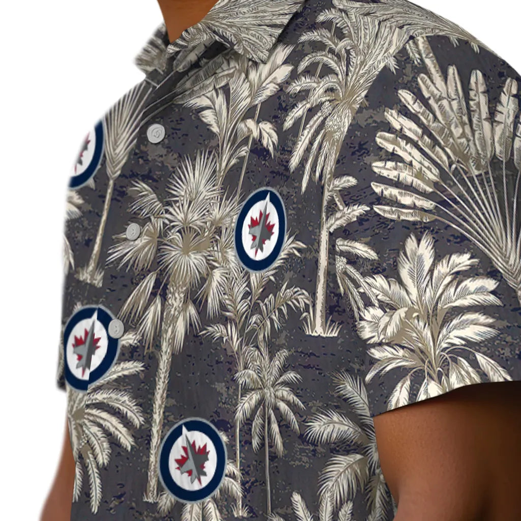 Winnipeg Jets Hawaiian Shirt - Vintage Palm Tree | Moonbestprint