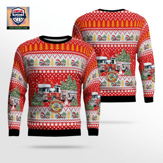 Winter Garden Orange County Florida Winter Garden Fire Department Christmas Sweater 3D ? Usalast