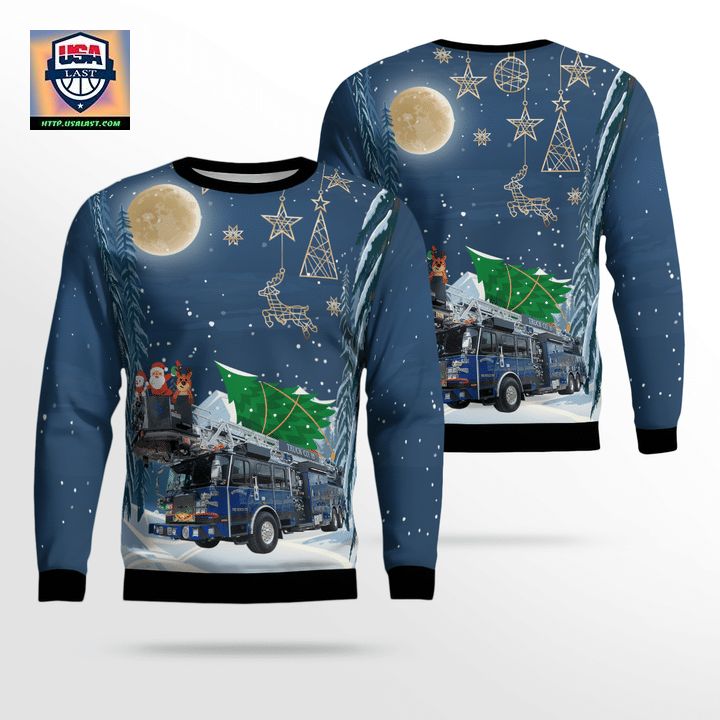 Winterville Fire-Rescue-EMS Christmas AOP Sweater ? Usalast