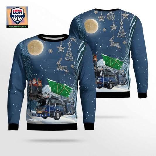 Winterville Fire-Rescue-EMS Christmas AOP Sweater ? Usalast