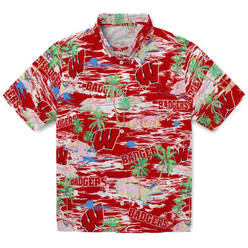 Wisconsin Badgers Flamingo Retreat 2026 Hawaiian Shirt – Moonbestprint