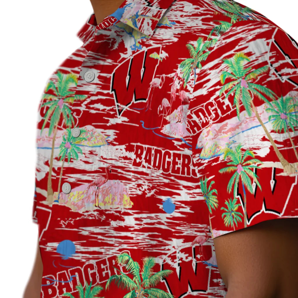 Wisconsin Badgers Flamingo Retreat 2026 Hawaiian Shirt – Moonbestprint