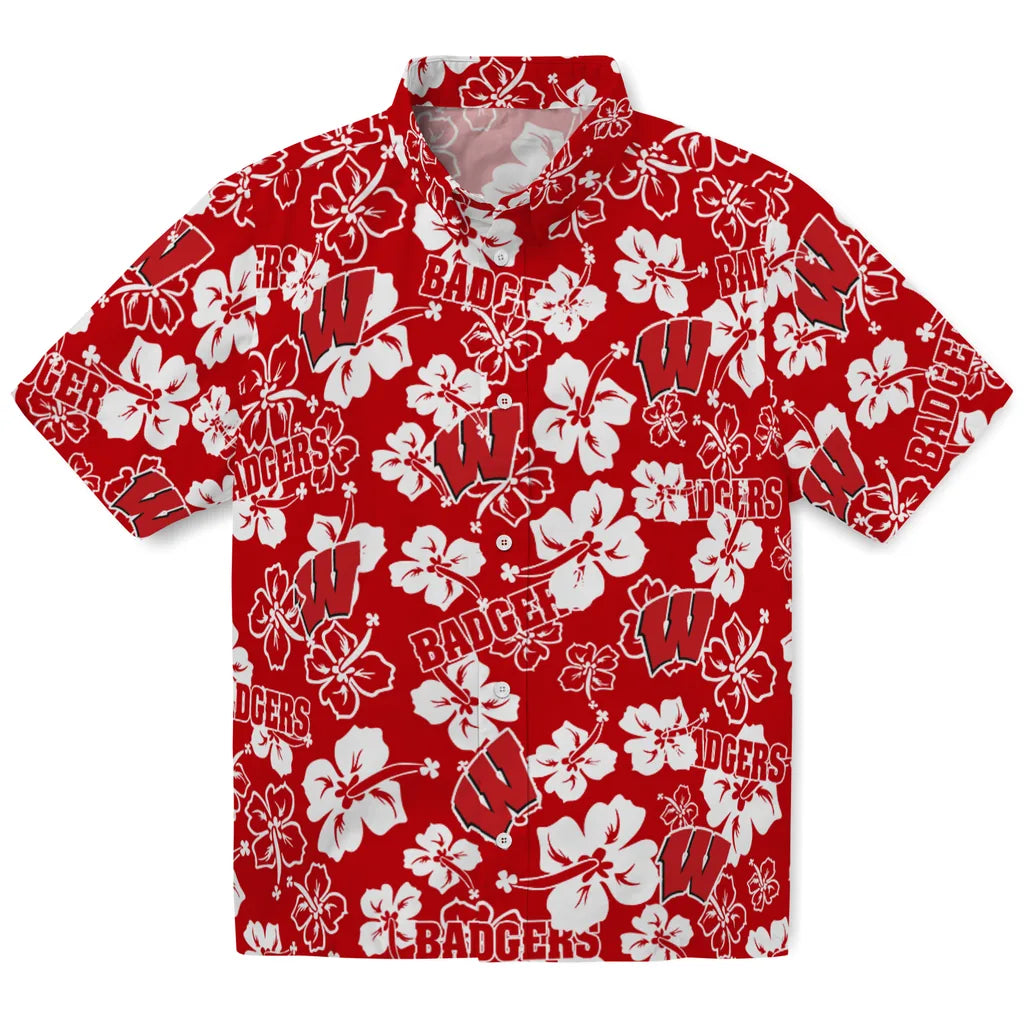 Wisconsin Badgers Hibiscus Bloom Hawaiian Shirt – Moonbestprint