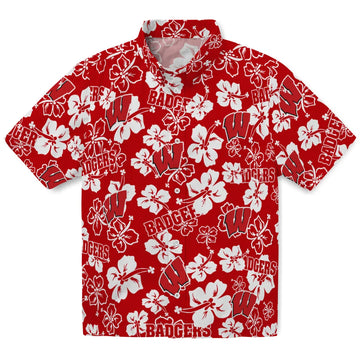 Wisconsin Badgers Hibiscus Bloom Hawaiian Shirt – Moonbestprint