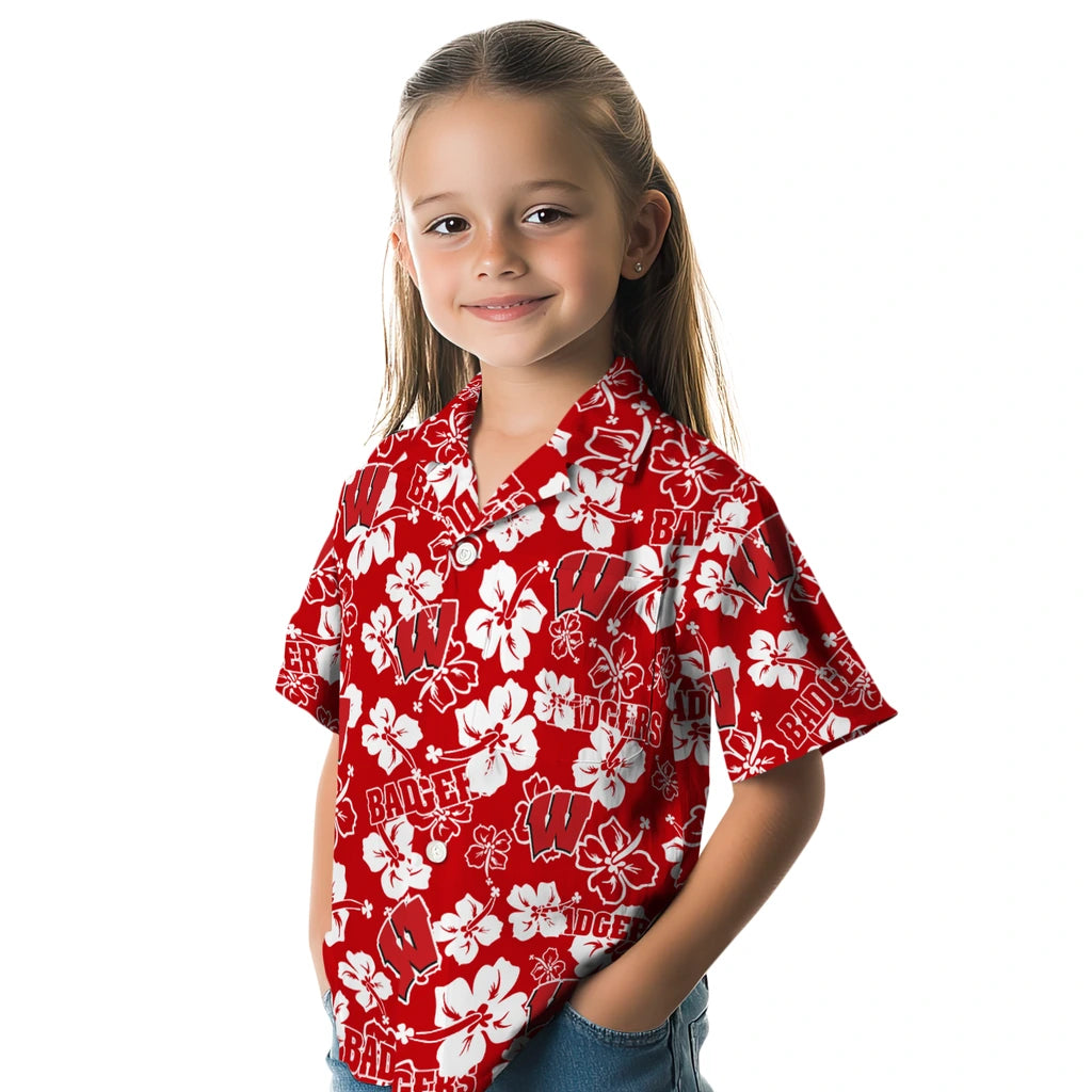 Wisconsin Badgers Hibiscus Bloom Hawaiian Shirt – Moonbestprint