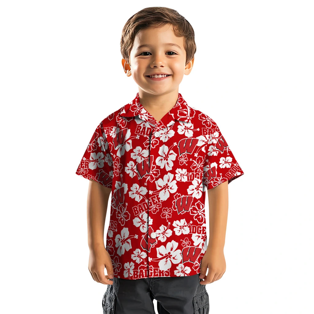 Wisconsin Badgers Hibiscus Bloom Hawaiian Shirt – Moonbestprint