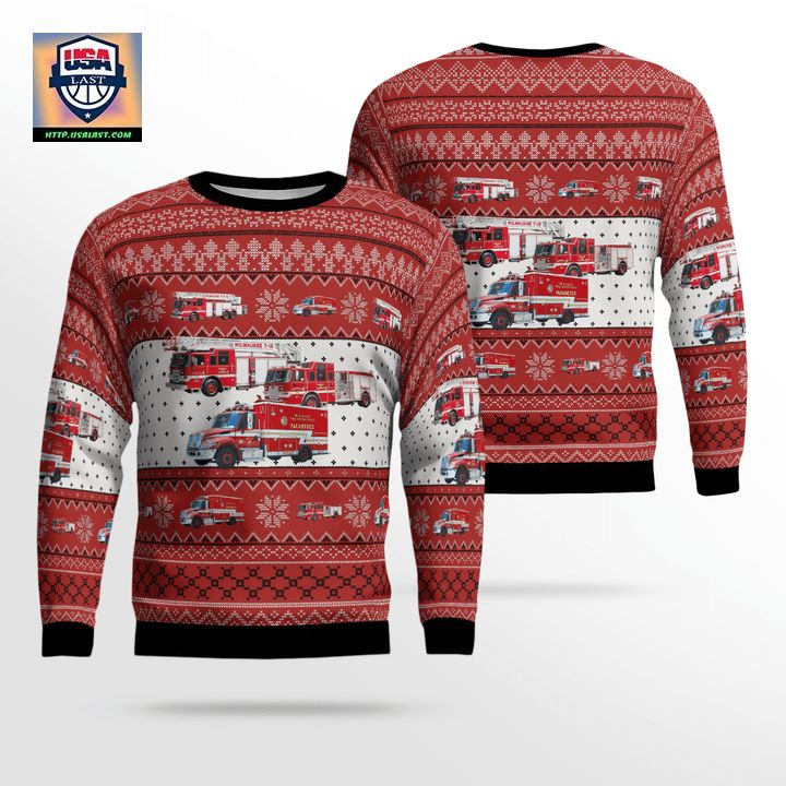 Wisconsin Milwaukee Fire Department Christmas Sweater 3D ? Usalast