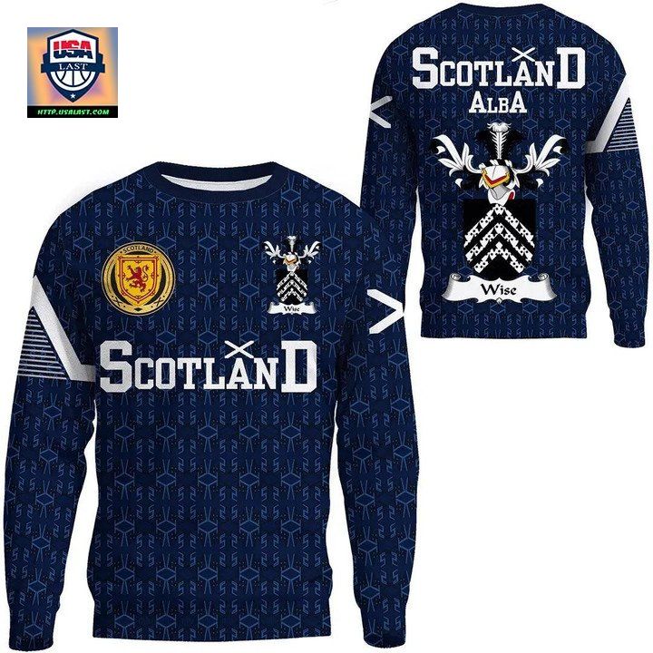 Wise Family Crest Sweater Scottish Home ? 1991 Style A7 ? Usalast