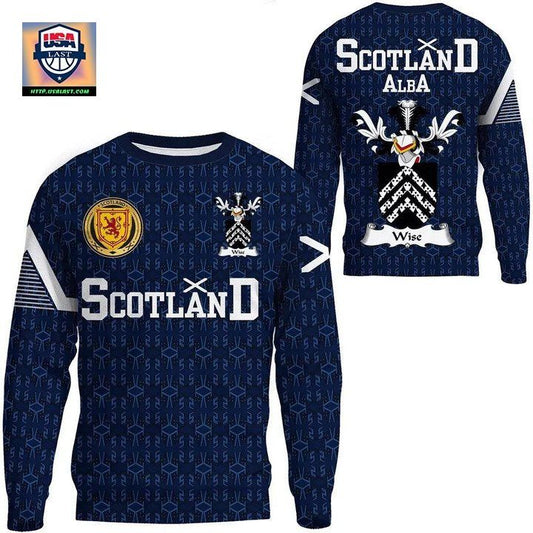 Wise Family Crest Sweater Scottish Home ? 1991 Style A7 ? Usalast