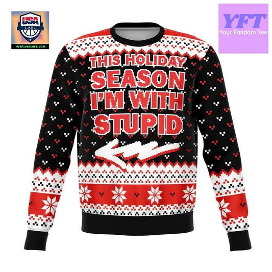 With Stupid Meme 2022 Design 3d Ugly Christmas Sweater ? Usalast