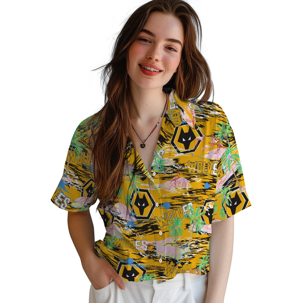 Wolverhampton Wanderers Flamingo Retreat 2026 Hawaiian Shirt – Moonbestprint