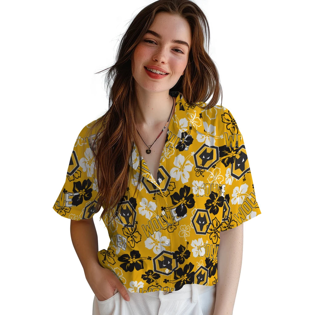 Wolverhampton Wanderers Hibiscus Bloom Hawaiian Shirt – Moonbestprint