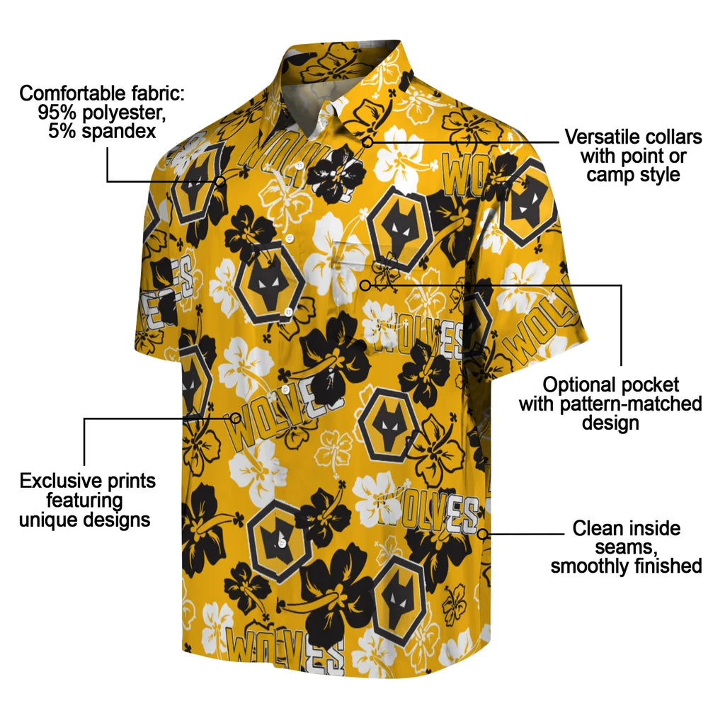Wolverhampton Wanderers Hibiscus Bloom Hawaiian Shirt – Moonbestprint