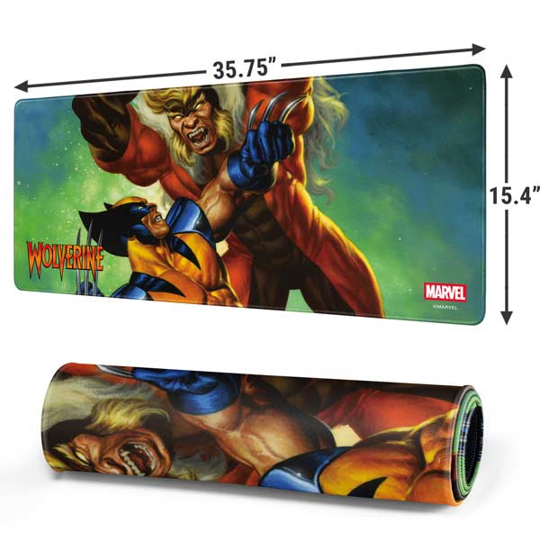 Marvel X-Men Wolverine Vs Sabretooth Gaming Mouse Pad Moonbestprint