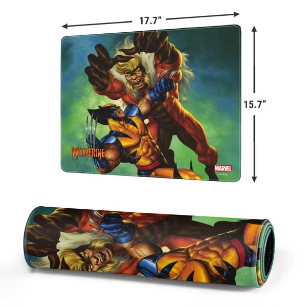 Marvel X-Men Wolverine Vs Sabretooth Gaming Mouse Pad Moonbestprint