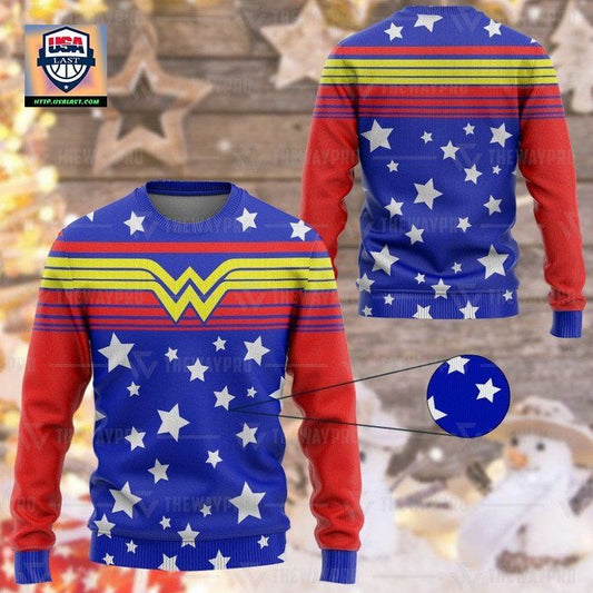 Wonder Woman Blue Christmas Sweater ? Usalast