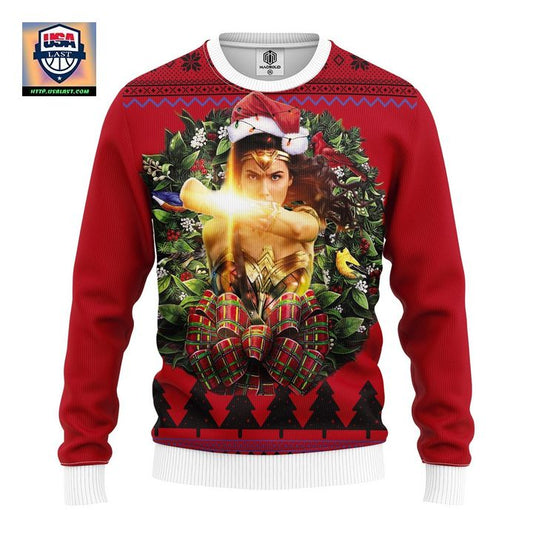 Wonder Woman Light Fight Noel Mc Ugly Christmas Sweater Thanksgiving Gift ? Usalast