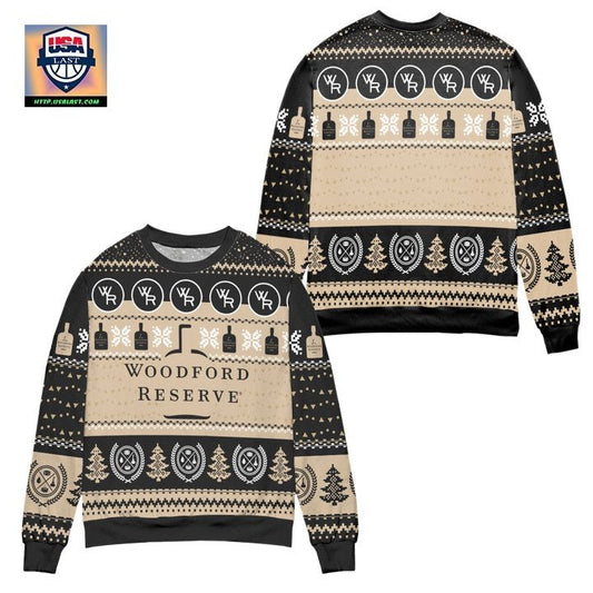 Woodford Reserve Bourbon Whiskey Logo Ugly Christmas Sweater ? Usalast