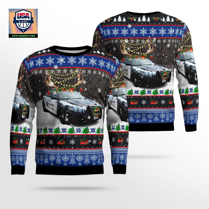 Woodridge Police Department Christmas AOP Sweater ? Usalast