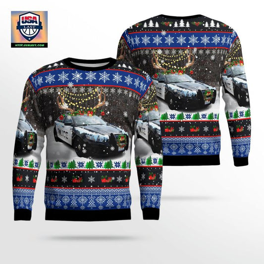 Woodridge Police Department Christmas AOP Sweater ? Usalast