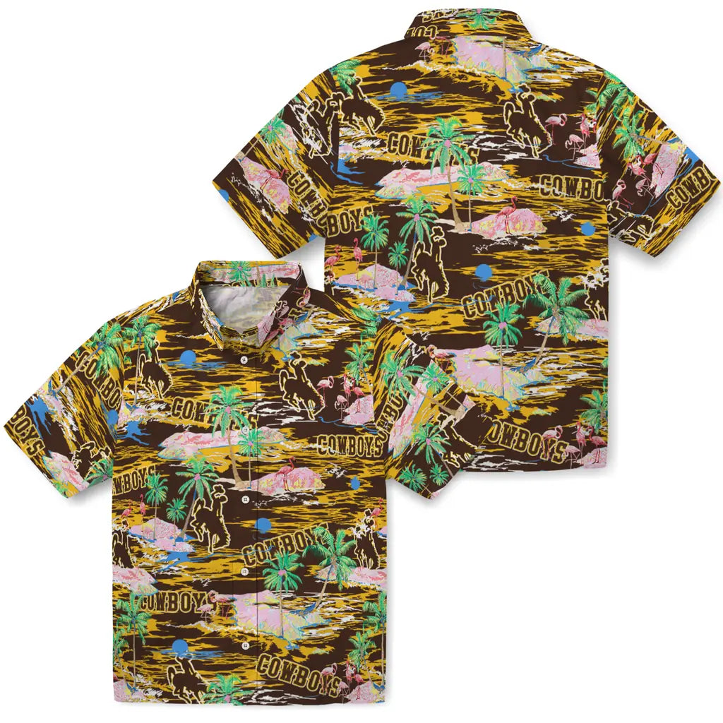 Wyoming Cowboys Flamingo Retreat 2026 Hawaiian Shirt – Moonbestprint