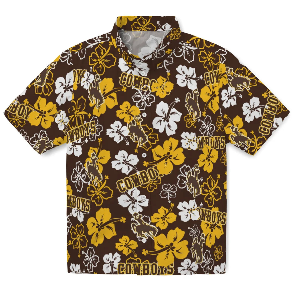 Wyoming Cowboys Hibiscus Bloom Hawaiian Shirt – Moonbestprint