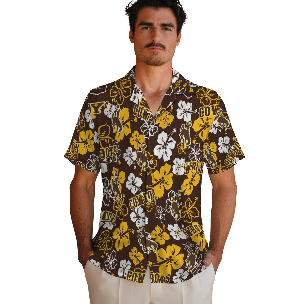 Wyoming Cowboys Hibiscus Bloom Hawaiian Shirt – Moonbestprint